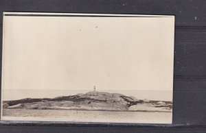 AUSTRALIA, LIGHTHOUSE ON ROCK, ???????, c1910 real photo ppc., unused.