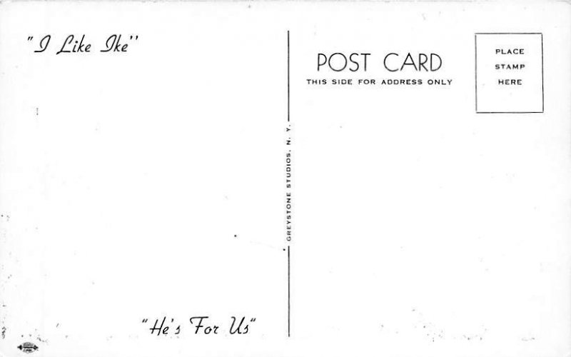 Dwight D. Eisenhower View Postcard Backing 