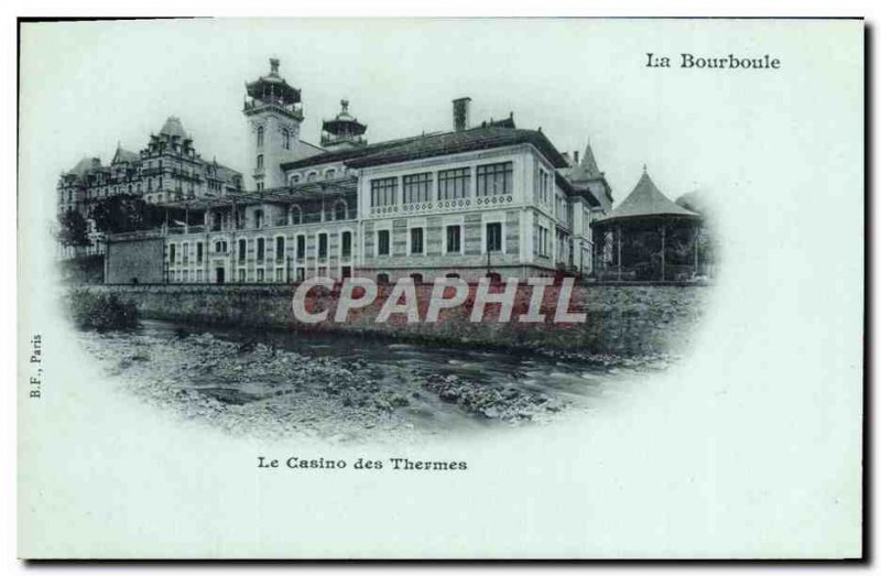 Old Postcard La Bourboule Casino baths