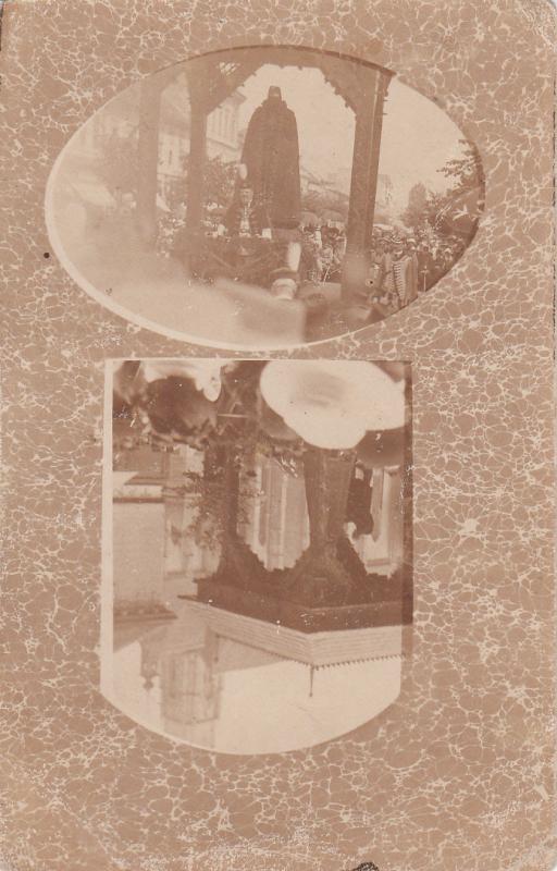 REAL PHOTO POSTCARD PROCESSION MEETING TO IDENTIFY EASTERN EUROPE HUNGARY