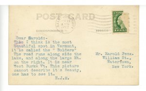 VT - Barton. Lake Willoughby, The Boulders   *RPPC