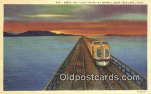 Great Salt Lake Cut Off, Utah, UT USA Trains, Railroads Unused 