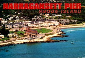 Rhode Island Narragansett Aerial View Showing Pier Village and The Towers