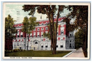 Toledo Ohio OH Postcard Toledo Club Building Trees 1924 Posted Vintage