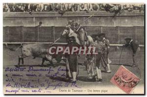 Old Postcard Bullfight Bullfight A good picnic