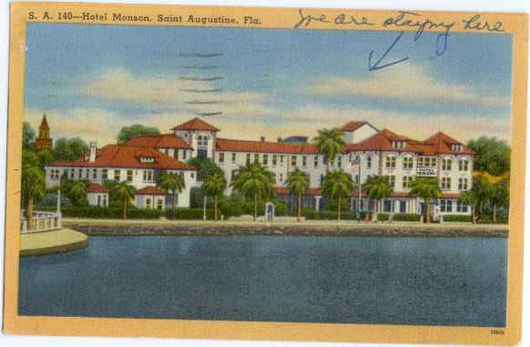Linen of Hotel Monson in Saint Augustine Florida FL 1958