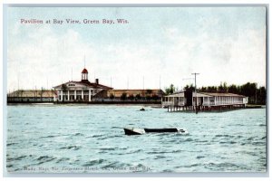 Green Bay Wisconsin WI Postcard Pavilion Bay View Exterior c1910 Vintage Antique