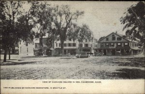 Cambridge Massachusetts MA Harvard Square Street Scene c1910 Vintage Postcard