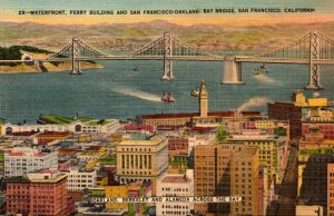 California San Francisco Waterfront Ferry Building and San Francisco-Oakland ...