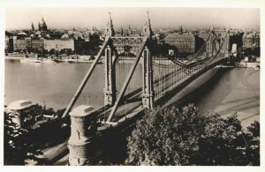 Hungary Budapest Elisabeth Bridge RPPC 03.95