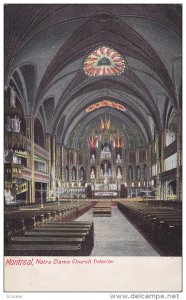 Interior Of Notre Dame Church, Montreal, Quebec, Canada, 1900-1910s