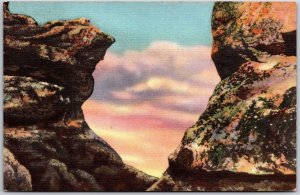 Sentinel Rock Rock City Gardens Lookout Mountain Georgia GA Scenic Spot Postcard