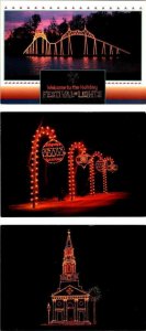 3~4X6 Postcards SC, Charleston JAMES ISLAND COUNTY PARK Holiday Light Displays