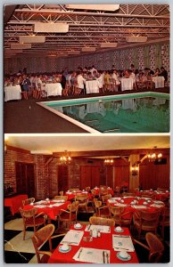 Vtg Middletown Rhode Island RI Newport Motor Inn Restaurant Indoor Pool Postcard