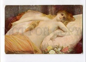 3075058 Blonde NUDE Lady BELLE on Pillow by TILLIER old Salon