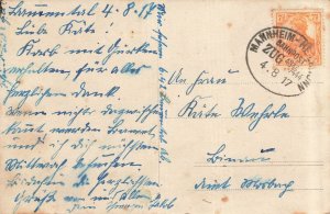 Mannheim Germany~Family get together-WW1 German soldiers-1917 Photo POSTCARD