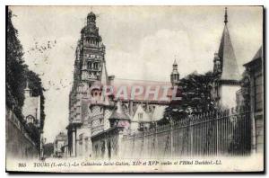 Postcard Old Towers I and L Cathedrale Saint Gatien XII and XVI century and H...