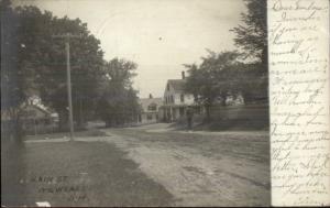 North Weare NH Main St. c1910 Real Photo Postcard