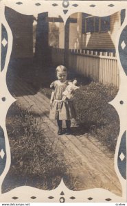 RP; Girl holding a doll, 1907; KEEN, New Hampshire