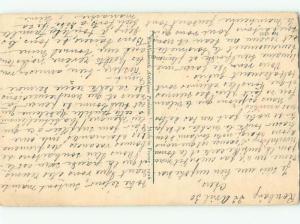 foreign Old Postcard signed GIRL FEEDING THE EASTER CHICKS AC3244