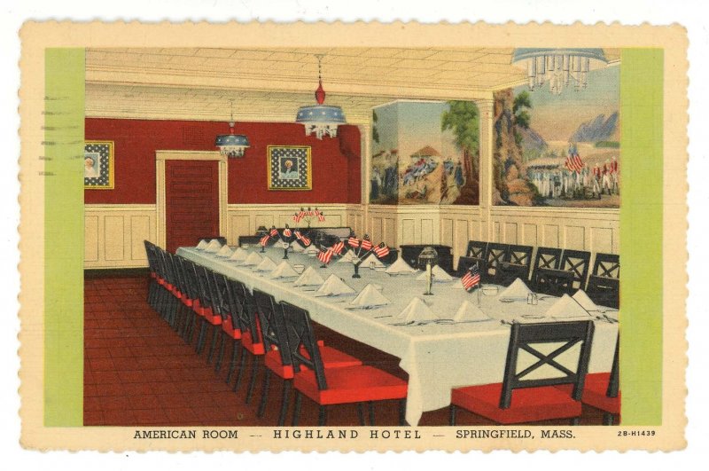 MA - Springfield. The Highland Hotel, American Room (Dining)