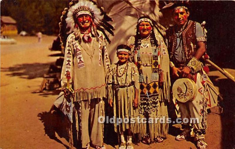 Chief Running Horse and Family Indian Unused 