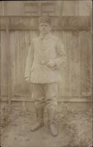 WWI German Soldier Used Real Photo Postcard - Military Cancel