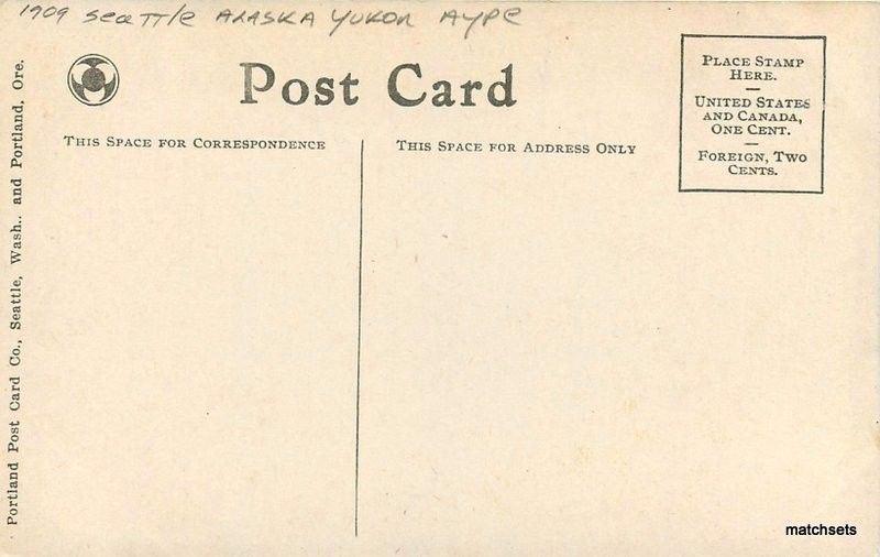 1908 Seattle Alaska Yukon AYPE Military Encampment Washington postcard 458