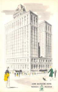 Lord Baltimore Hotel Baltimore, Maryland MD Postcards