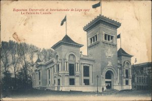 1905 Liege Belgium Exposition Universelle Palais du Canada Postcard