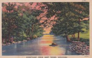 Michigan Greetings From East Tawas Curteich