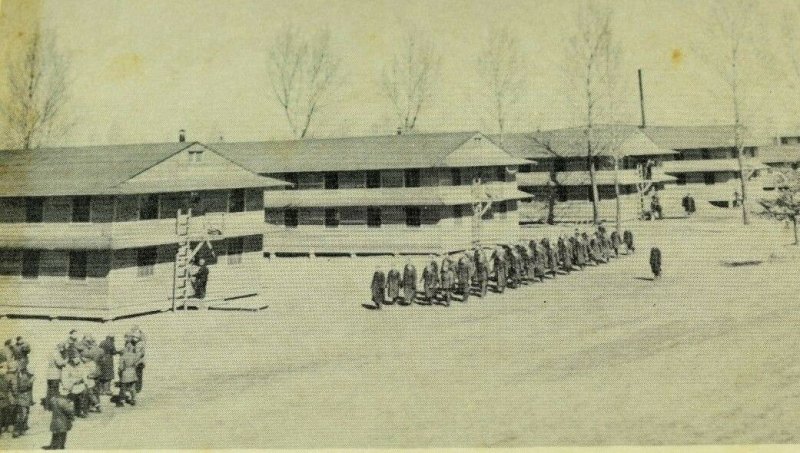 WWI WWII Soldiers Matching Street Fort Dix, New Jersey Vintage Postcard P72