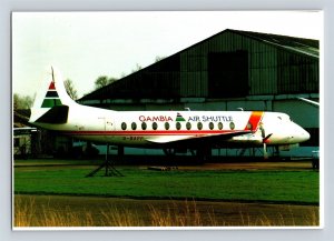 Aviation Airplane Postcard Gambia Air Shuttle Airlines Vickers Viscount 814 J12