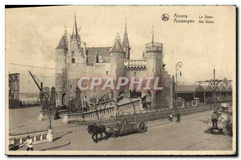 Postcard Old Antwerp Steen