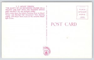 Transportation~SS Mount Vernon On Wilson Line~c1910 Postcard