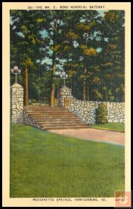 The WM. C. Bnd Memorial Gateway, Nassanetta Springs, Harrisionburg, VA