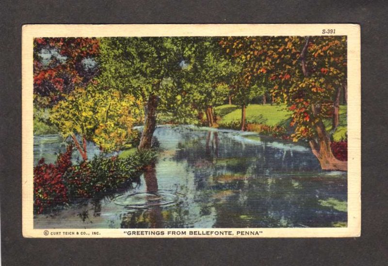 PA Greetings From Bellefonte Pennsylvania Postcard