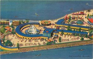 American Amusement Chicago Illinois Exposition Enchanted Island Postcard 9617