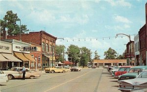 Michigan Decatur 1960s Phelps autos Penrod Studios Dexter Postcard 22-4207 