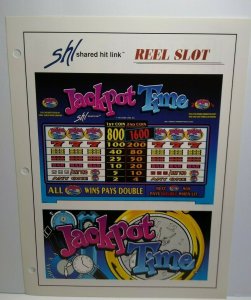 Sigma Slot Machine FLYER Jackpot Time Video Casino Vintage Gaming Art Sheet 1994 