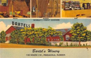 Pensacola Florida views of Bartels Winery linen antique pc Y14605