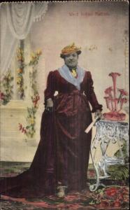 West Indian Matron - Woman in Dress - Publ in Trinidad c1910 Postcard