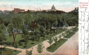 1906 Panorama View Of Boston Common Aerial View Massachusetts MA Posted Postcard