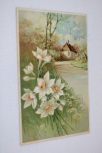 Best Easter Wishes Postcard B. W. 406 Printed in Germany