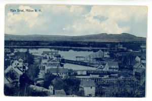 NH - Milton. Main Street Aerial Town View circa 1910