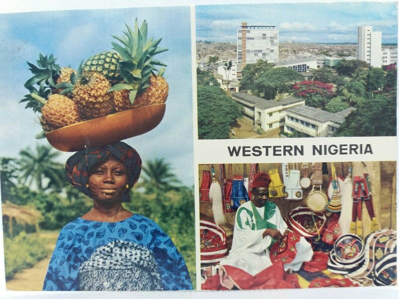 Vintage Postcard Western Nigeria Multiview 1977 Posted 