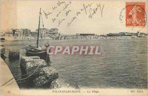 Old Postcard Palavas The Beach Boat
