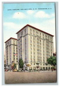 Vintage 1942 Advertising Postcard Hotel Hamilton 14th & K Street Washington DC