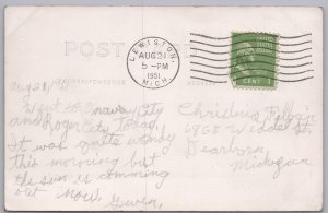 RPPC-Rogers City, Mich., The U. S. Post Office-1951