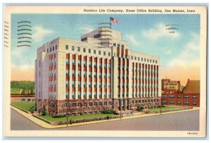1941 Bankers Life Company Home Office Building Exterior Des Moines Iowa Postcard